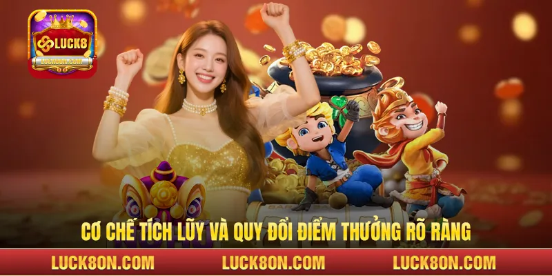 Cơ chế tích lũy và quy đổi điểm thưởng rõ ràng trên LUCK8